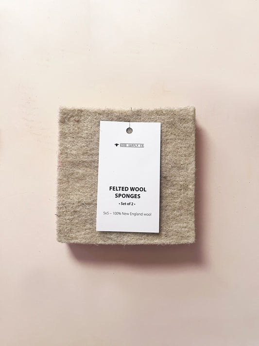 Felted Wool Sponge Set – 5x5