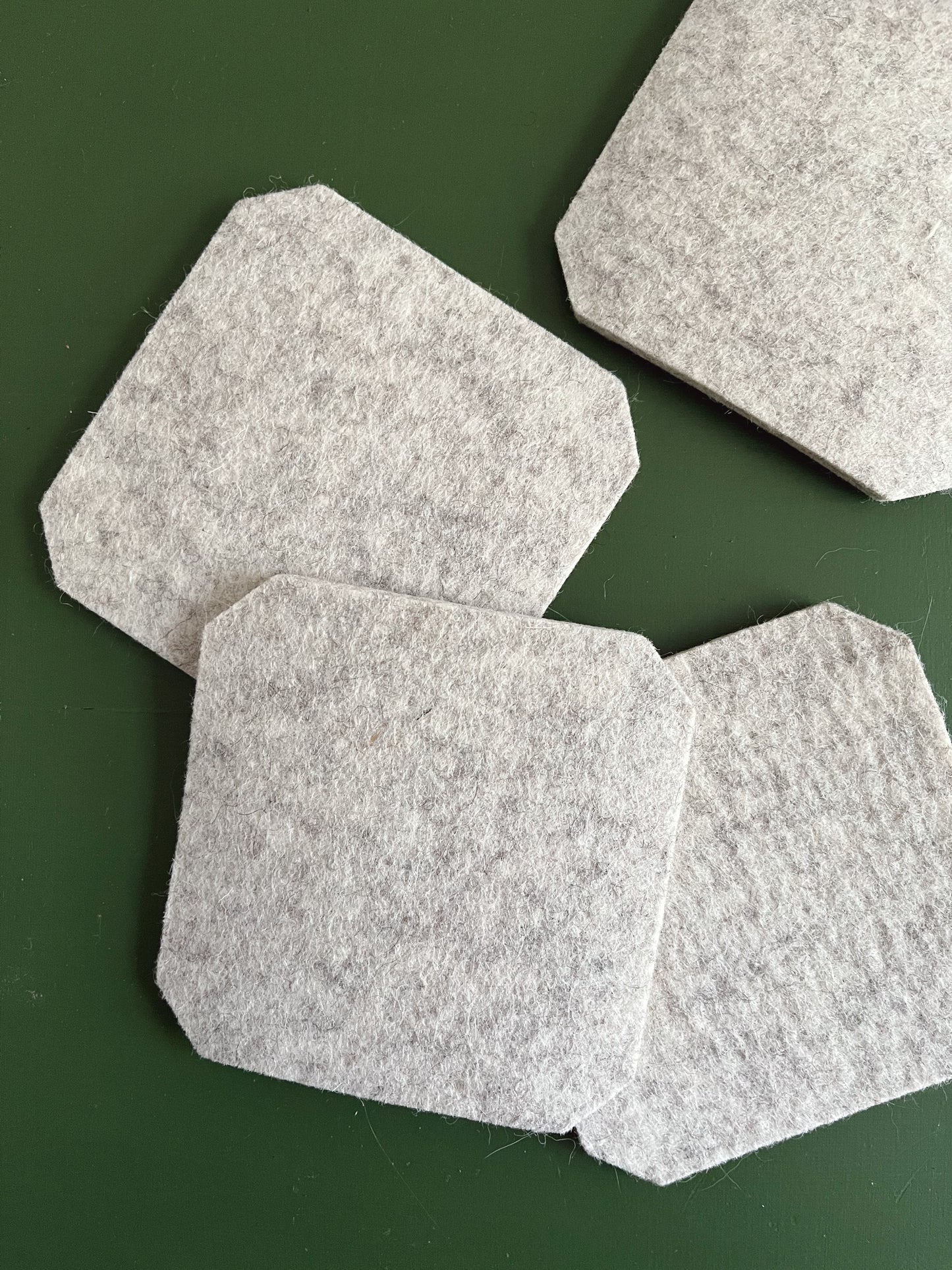 Felted wool coasters
